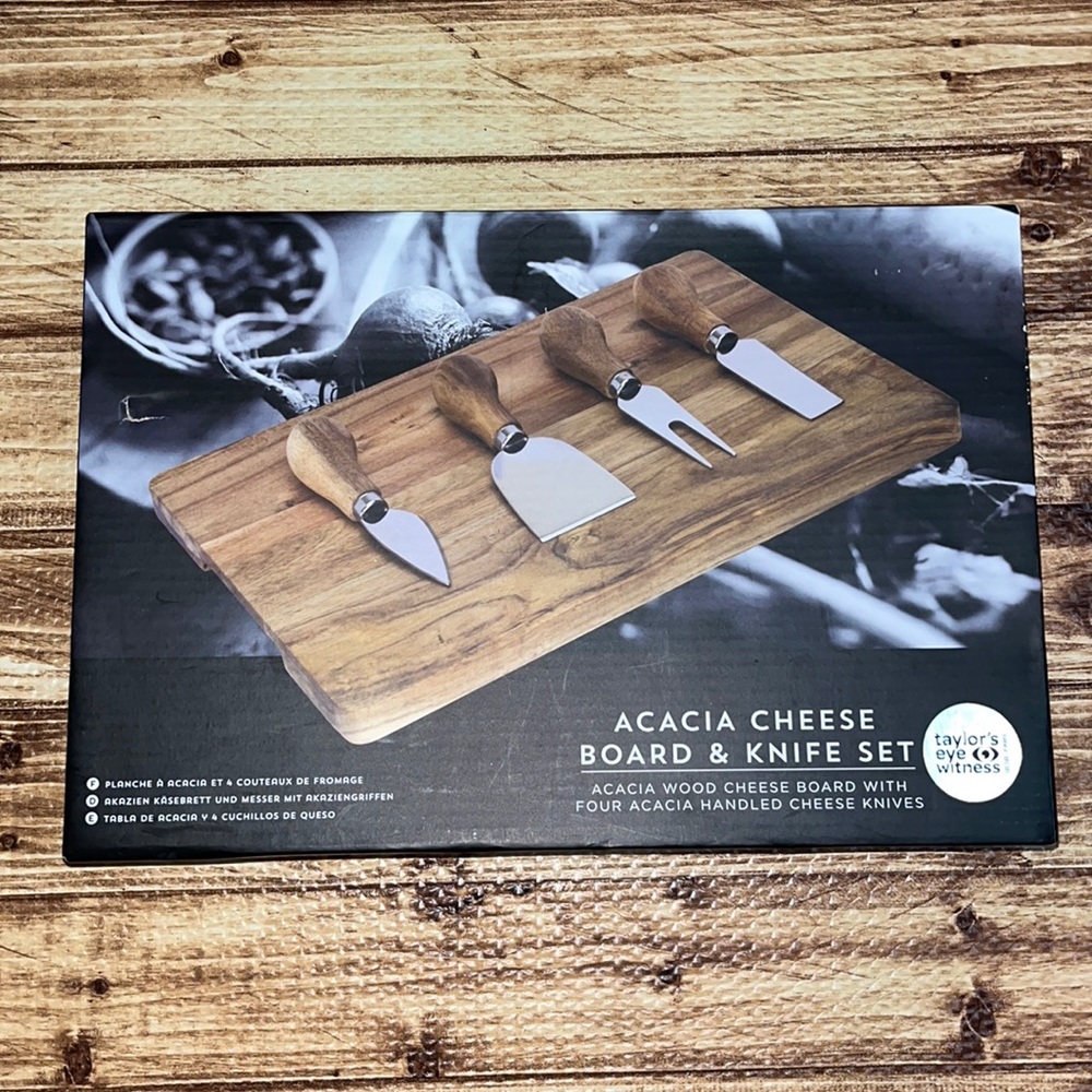 🧀🍷🧀•👁 Acacia Board x Knife 🔪 set xTaylor’s Eye🧀